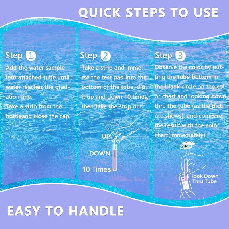 SaySummer Copper Test Strips for Pool Water: 25 Counts Pool Copper Test Kit for Testing Range 0-2 ppm Copper in Swimming Pool Hot-Tub Spa - Pool Metal Test Kit for Above-Ground and Inground Pool Testing Copper - Image 4